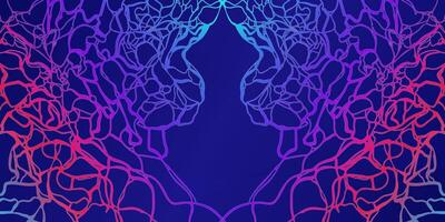 Abstract hand drawn neon shape, artistic colorful nerve pattern illustration suitable for presentation background, banner, business card, header and footer invitation. vector