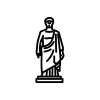 statue icon, line style icon vector