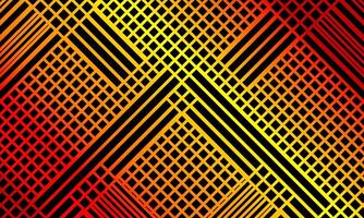 black square pattern on illuminate gold neon abstract background in technology style. Modern futuristic geometric shape light. shine gold. vector