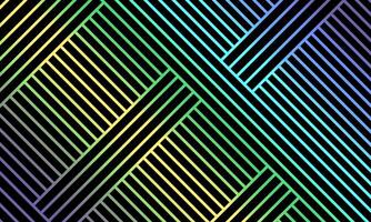 black square pattern on illuminate blue neon abstract background in technology style. Modern futuristic geometric shape light. colorful lines. vector