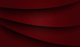 Abstract curve red color dark background. Dynamic shapes composition. vector