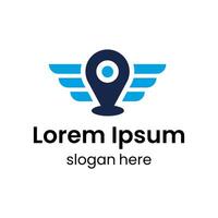 Modern Logo Design with Navigation and Speed Theme vector