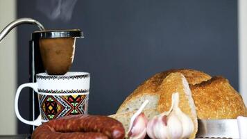 Healthy, nutritious and rustic breakfast. video