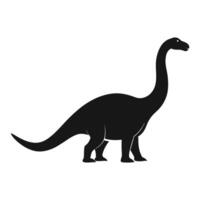 a black and white silhouette of a dinosaur vector