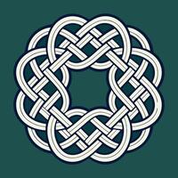 Celtic knot design in the form of a circle vector