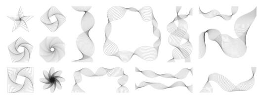 Geometric abstract blend line element collection vector