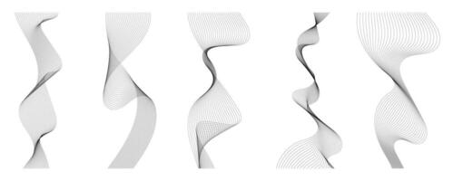 Abstract blend line element set. vector