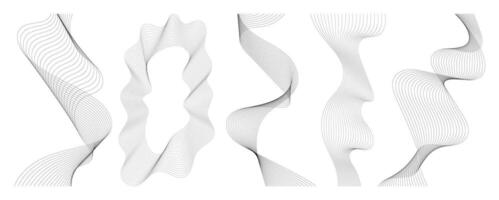 Blend stripe line element set. vector