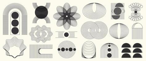 Abstract minimal element stripe line set. vector