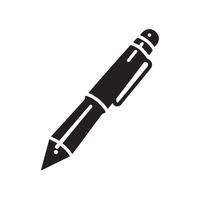pen icon simple flat style, pictogram for ui or ux illustration, isolated on white vector