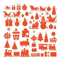 Christmas icons set. set of christmas filled icons such as berry, restaurant table, present, sparklers, socks, tree, pine tree, heart frozen, portable console vector