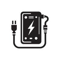 Power bank icon symbol flat style illustration. vector