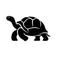 Silhouette of Turtle, Wise Turtle Illustration for Animal and Ocean Themes vector