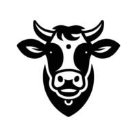 design of cow's head on a white background. vector