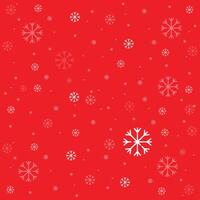 Snow red background. Christmas snowy winter design. White falling snowflakes, abstract square. Cold weather effect. vector