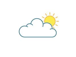 Cloudy Day Icon, Weather forecast, Meteorology concept vector