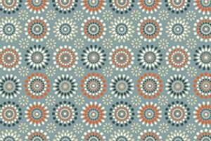 Geometric colorful circles round seamless repeat pattern vector