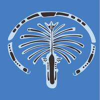 Dubai sky dive a blue and white image of a spiral with a picture of a butterfly vector