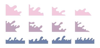 Water Splash Corner Design Elements vector