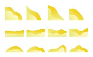 Yellow Gradient Shapes, Abstract Background Elements vector