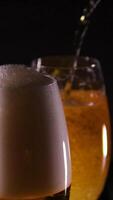 slow motion of pouring beer into pint. Filmed on high speed cinema camera. Speed ramp effect. video