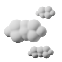 Three clouds are shown on a black background png