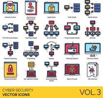 Cyber security icons set, volume 3 vector
