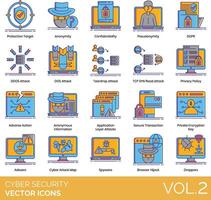 Cyber security icons set, volume 2 vector
