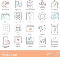 Security icons set, illustration vector