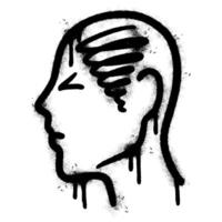 Spray Painted Graffiti Stress, Anxiety, Mental disorder, Confusion, Depression concept. vector