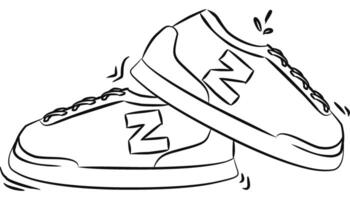 A pair of sneakers with the letter z on them vector