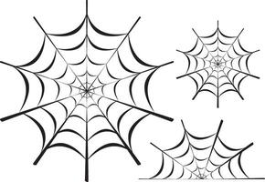 Spider web in different size. vector