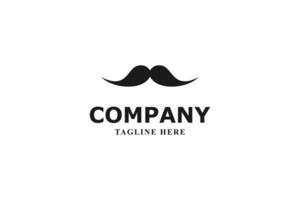 vintage logo of man with mustache vector