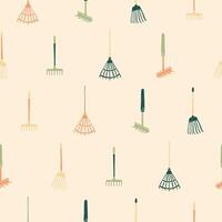 Collection of Rake Seamless Pattern illustration Design vector