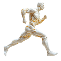 Man in Running Pose on Transparent Background png