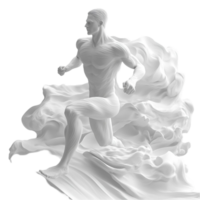 Man in Running Pose on Transparent Background png