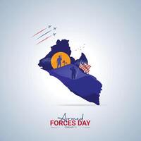 Liberia Armed Forces Day background illustration vector