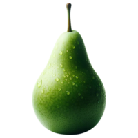 Pear green pear ripe pear green fruit green pear with leaf fresh pear with green leaf transparent background image png