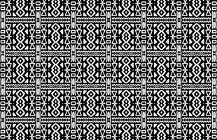 Seamless black and white grunge tribal squre pattern with abstract lines vector
