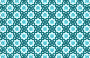 Blue moroccan tile design pattern vector