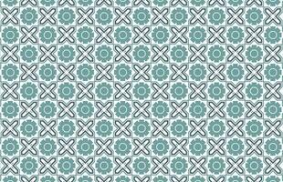 Moroccan blue and white tile design pattern vector