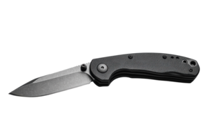 High-quality folding knife on a plain background showcasing its sleek design and sharp blade features png