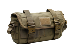 Utility bag designed for tactical use, featuring adjustable straps and durable fabric in neutral colors png