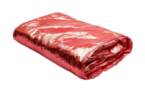 Bright red insulated emergency blanket for outdoor use perfect for rugged adventures and survival situations in various weather conditions png