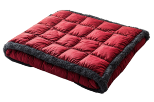confortable rouge couverture avec doux réduire idéal pour confort et chaleur dans cool temps png