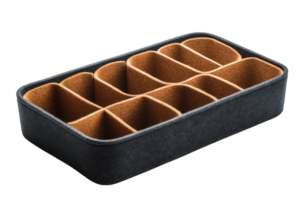 Stylish and functional felt organizer for home or office use to keep items tidy and accessible without clutter png