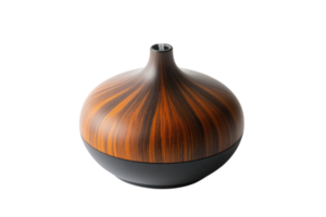 Decorative wooden diffuser with elegant design for home aromatherapy png