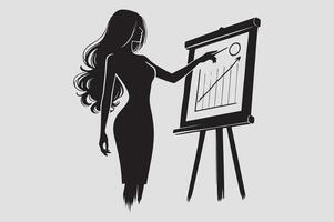 Man Leading Meeting with Whiteboard Business Illustration vector