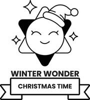 A cartoon sun with a hat and a bow on it vector