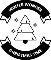 A banner for Winter wonderland christmas time vector